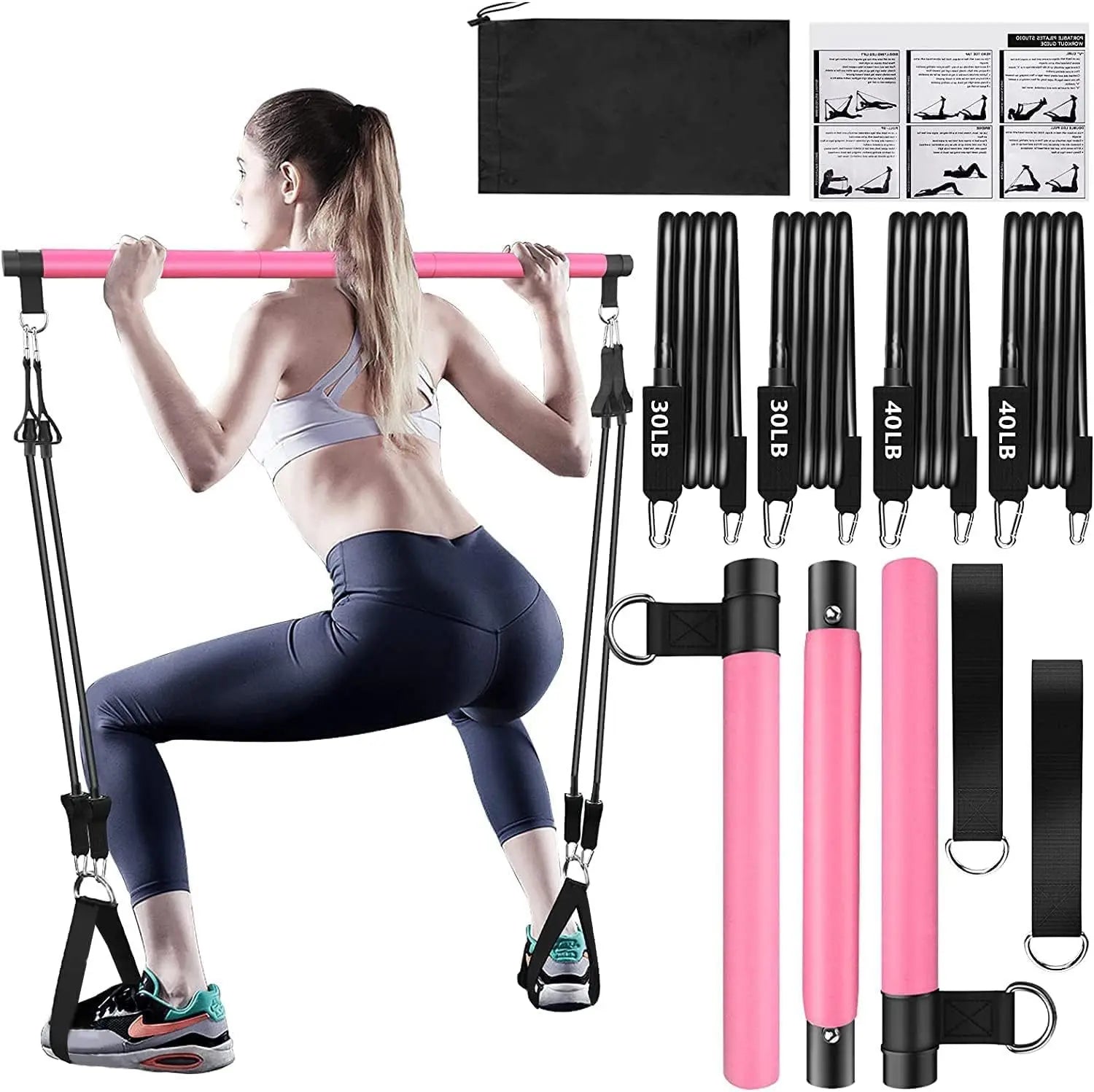 Resistance Bands Set with Fitness Bar
