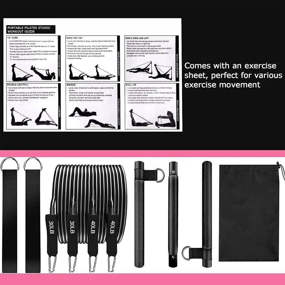 Resistance Bands Set with Fitness Bar