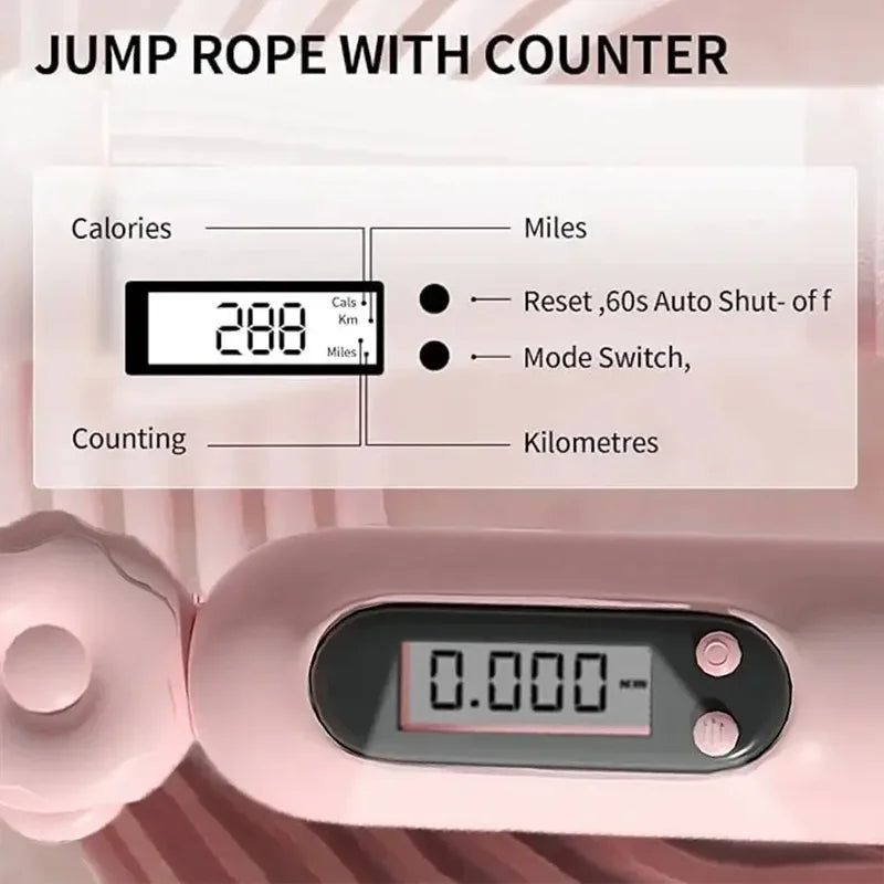 Adjustable Jump Rope W/ counting timer